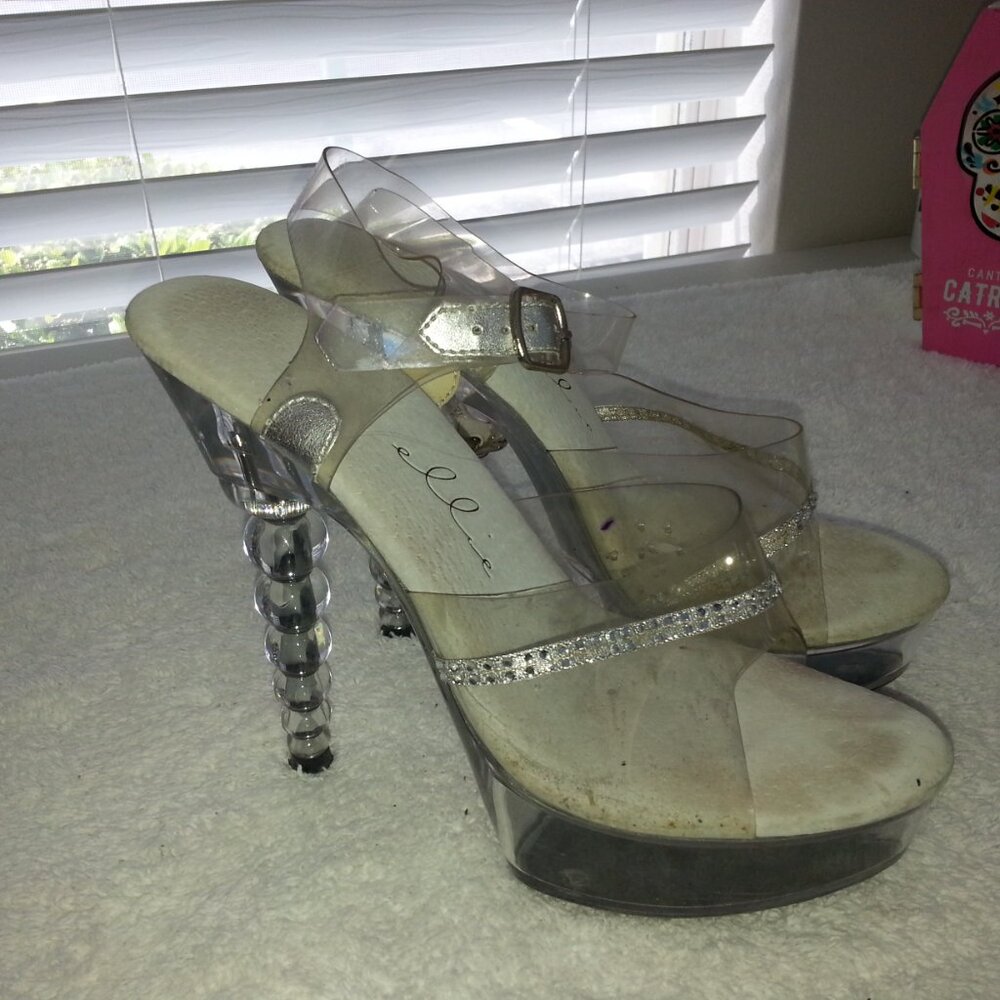 Ellie Platform High Heel Dancer Shoes Worn Previously